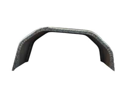 10" Single Axle Mudguard - 4 Fold 13" - 14" -  Width 255mm Length 850 Height 340mm (Checker Black)