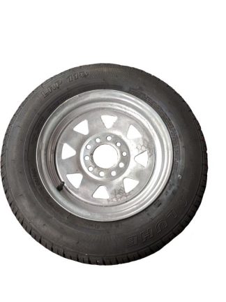 155R13 Tyre fitted to Multi-fit Galvanised Sunraysia  Rim To suit HT(5x108) and Ford(5x114.3)