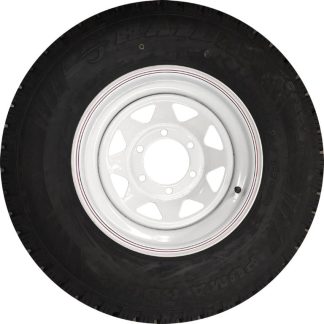 LT235R15 - 818 Offroad Tyre fitted to 15 inch White Sunraysia LandCruiser 6 Stud Rim