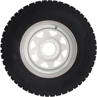 LT245R16 - 818 Off Road Tyre fitted to 16 inch White Sunraysia LandCruiser 6 Stud Rim