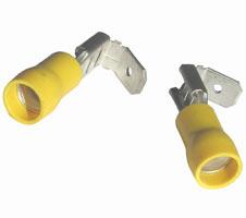 YELLOW PIGGY BACK TERMINAL 6.3mm