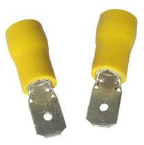 YELLOW PRE INSULATED MALE 6.3mm