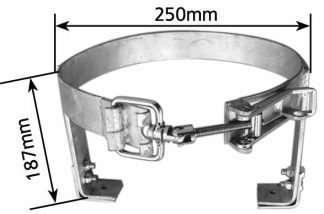 SUPEX Adjustable Gas Bottle Holder Small - Galv