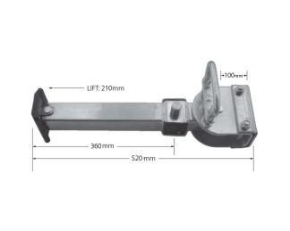 Adj Leg Quick Release long 515mm - Extra LiftLarge Aluminium  Foot