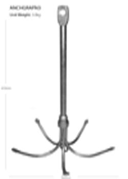 3kg Grapnel Anchor - Hot Dip Galvanised