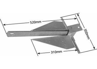 10lb Sand Anchor - Hot Dip Galvanised - Manutec