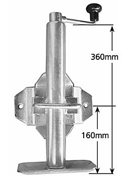 Standard Adjustable Stand with Welded Pin Locking Swivel Bracket 360mm - 585mm