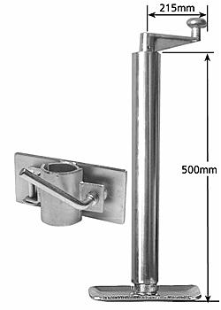 Heavy Duty Adjustable Stand with Heavy Duty Weld on Clamp 500mm - 725mm