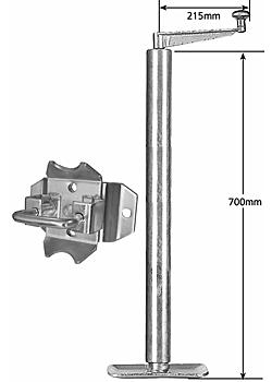 Extra Height Heavy Duty Adjustable Stand with Pin Locking Swivel Bracket 700mm - 925mm