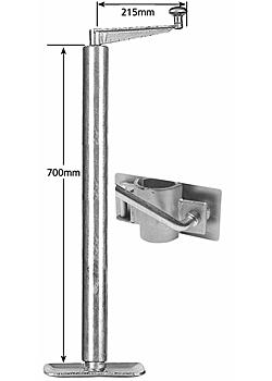 Extra Height Heavy Duty Adjustable Stand with Weld on Clamp 700mm - 925mm