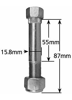 Suspension Bolt Complete 102mm x 16mm