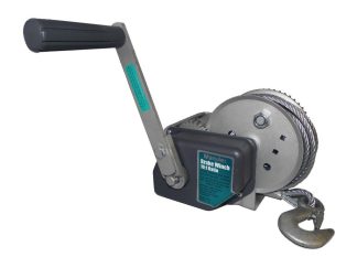 Brake Winch, Dacromat, Steel Cable 10:1 ratio Snap Hook 500 kgs