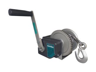 Brake Winch, Dacromat, Steel Cable 5:1 ratio Snap Hook 300 kgs