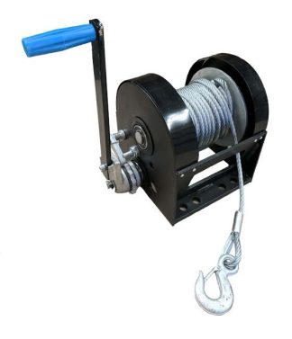 Brake Winch,   750kg - Steel Cable Snap Hook