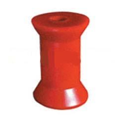 4 inch Keel Roller - Red Poly - 17mm Bore