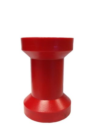 4 1/2 inch Keel Roller - Red Poly - 17mm Bore