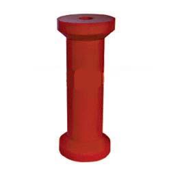 6 inch Keel Roller - Red Poly - 17mm Bore