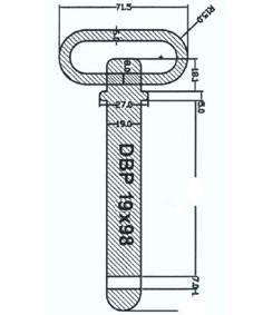 Draw Bar Pin 19mm x 98mm