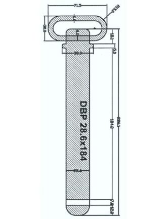 Draw Bar Pin 28.6mm x 184mm