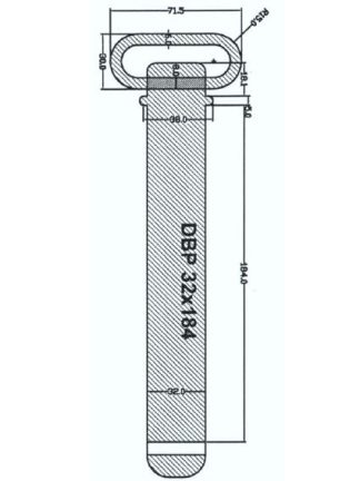 Draw Bar Pin 32mm x 184mm