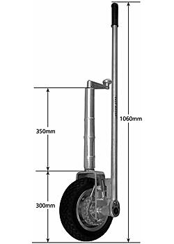 Ratchet Driven Easy Mover with Solid Rubber Jockey Wheel (without Clamp)