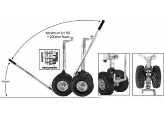 Twin Easy Mover with Pneumatic Jockey Wheel and Heavy Duty Clamp