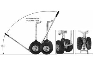 Twin Easy Mover with Pneumatic Jockey Whee l(without Clamp)