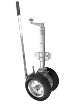 Twin Easy Mover with Solid Rubber Jockey Wheel and Clamp