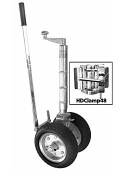 Twin Easy Mover with Solid Rubber Jockey Wheel and Heavy Duty Clamp