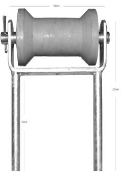 6  inch Single Post Roller Bracket - Galv Bulk Code B-3834