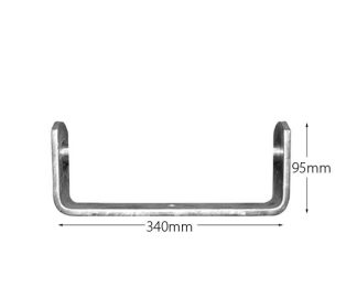 12 inch Standard Roller Bracket Bulk Code B-3990 - Galv To Suit 24mm Spindle