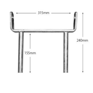 12  inch Single Post Roller Bracket - Galv Bulk Code B-3836