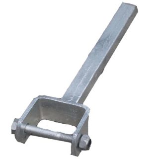 Wood Yoke for Trailer Skid - Straight bracket 19mm upright post