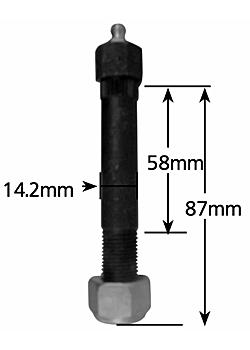 High Tensile Suspension Bolt 102mm x 14mm