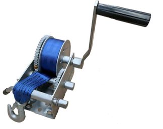 Hand Winch,  Web Strap  15:5:1 ratio Line pull 1500 kgs