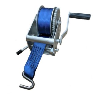 Hand Winch - 3:1 ratio - Line pull 500kg - Web Strap - Stainless Steel