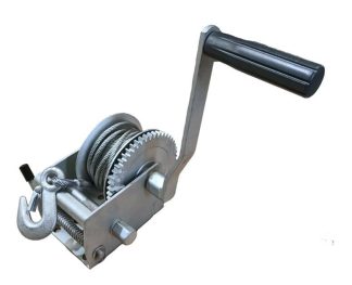 Hand Winch Stainless Steel, Rope Cable 5:1:1 ratio Snap Hook