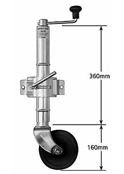 Economy Jockey Wheel with Clamp - 150mm wheel