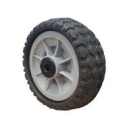 8" Solid (Cushion Plastic) Wheel (200mm) - 16mm Zinc Plated Centre