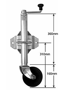 Economy Jockey Wheel with Swivel Bracket - 150mm wheel