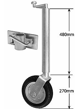 Jockey Wheel Heavy Duty 10 inch Solid cushion steel cent Heavy Duty clamp