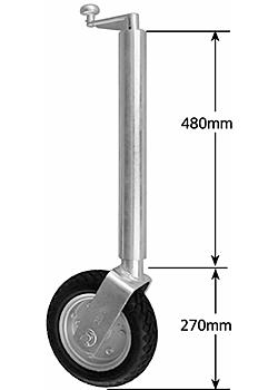 Jockey Wheel Heavy Duty 10 inch solid cushion steel cen.- no bracket