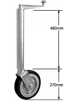 Jockey Wheel Extra Heavy Duty 10 inch Aluminium centre - no bracket