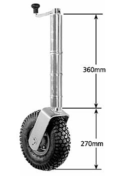 10 inch Pneumatic Jockey Wheel without Clamp