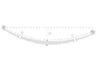 4 Leaf Offset Eye to Eye Spring - Galvanised