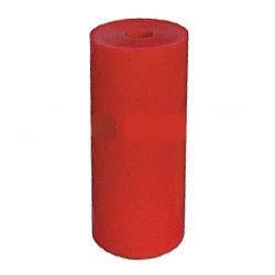 4 1/2 inch Flat - Parallel  Roller - Red Poly - 17mm Bore - OD 72mm