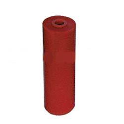 6 inch Flat - Parallel  Roller - Red Poly - 17mm Bore - Outer Diameter 63mm