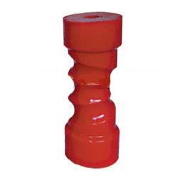 8 inchSelf Centering Roller - Red Poly - 17mm Bore