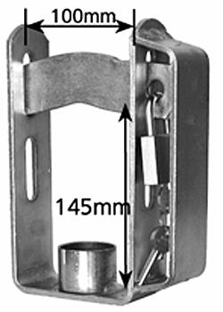 Twin Position Coupling Lock with brass padlock