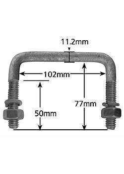 Suits 4 inch x 2 inch inch Draw Bar Galvanised